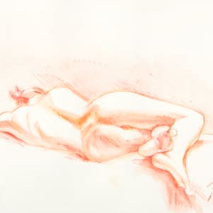 Orange Figure Reclining: Back by Michelle Arnold Paine