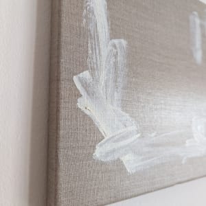 Warm White no 13 by Anniek Verholt  Image: Close up of stretched canvas