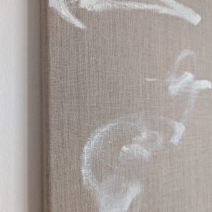 Warm White no 11 by Anniek Verholt  Image: Detail of stretched canvas