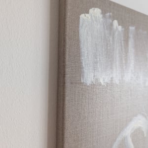 Warm White no 9 by Anniek Verholt  Image: Close up of stretched canvas 