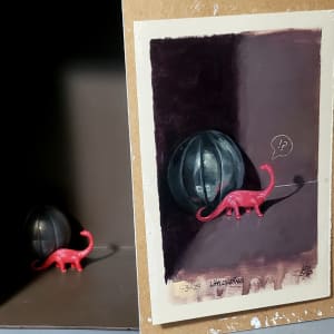 Little Red Dino (Strada Easel Challenge day 3) by Lydia Burris 