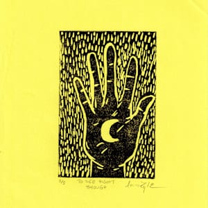 Block Print of 'To see right through' 2/8 by Anna Lyle, Image 1.