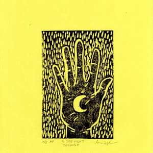 Block Print of 'To see right through' Proof 6 by Anna Lyle, Image 1.