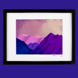 Purple and Blue And Other Color Options Colorado Mountains by Margo Thomas 