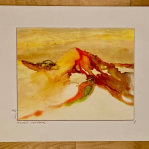 Yellow Abstract Mountains 