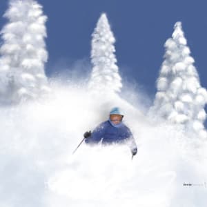 Skiing Vail’s Back Bowls in Powder by Margo Thomas 