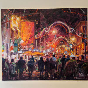 Mulberry St at Night Little Italy by Robert Padovano 