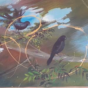 Thick billed Seedfinches by GILLIAN REDWOOD, Image 1.