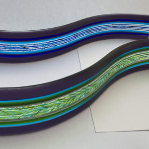 Blue Currents S-Curve (sandblasted) by Lynne Carlson 