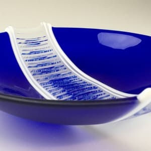 Dark Blue Helix Bowl by Lynne Carlson