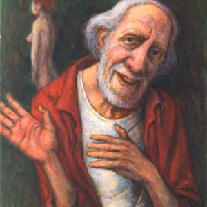 Old Man Dancing with Nude 2 by Leopold Segedin, Image 1.