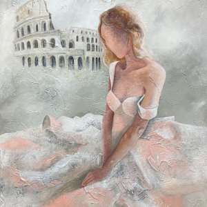 ECHOES OF A ROMAN DREAM ART PCS PLUS UNDER SHOWING THE MAP OF THE COLOSSEUM IN ROME by JACINTHE LACROIX. MASTER SCULPTOR AND ARTIST, Image 1.
