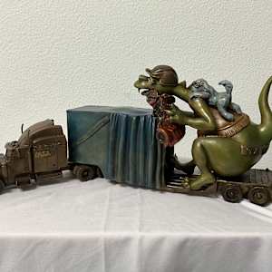 WIDE LOAD. TRACTOR TRAILER by JACINTHE LACROIX. MASTER SCULPTOR AND ARTIST, Image 4.
