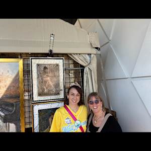 A MOMENT UNTOLD PAINTING PLUS UNDER SHOWING  THE  MAP OF THE METROPOLITAIN OPERA HOUSE IN NEW YORK. by JACINTHE LACROIX. MASTER SCULPTOR AND ARTIST, Image 2.