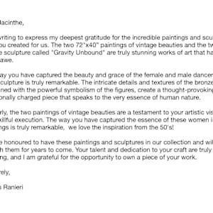 THANK YOU LETTERS by JACINTHE LACROIX. MASTER SCULPTOR AND ARTIST, Image 8.