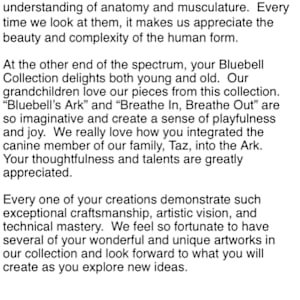 THANK YOU LETTERS by JACINTHE LACROIX. MASTER SCULPTOR AND ARTIST, Image 6.