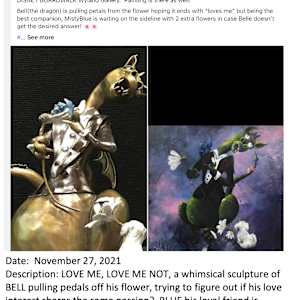 LOVE ME , LOVE ME NOT.  , by JACINTHE LACROIX. MASTER SCULPTOR AND ARTIST, Image 2.
