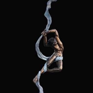 GRAVITY UNBOUND 1/2 LIFE SIZE (MALE) by JACINTHE LACROIX. MASTER SCULPTOR AND ARTIST, Image 4.