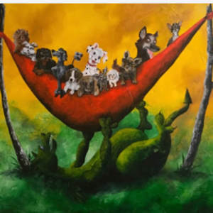 PUPPY DAY CARE by JACINTHE LACROIX. MASTER SCULPTOR AND ARTIST, Image 2.