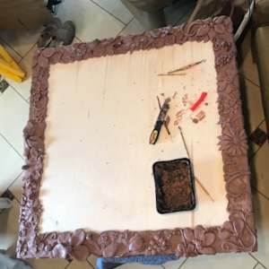 FLOWER BONZE FRAME by JACINTHE LACROIX. MASTER SCULPTOR AND ARTIST 