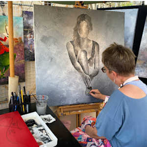 JACINTHE  IN STUDIO OR IN SHOW by JACINTHE LACROIX. MASTER SCULPTOR AND ARTIST 