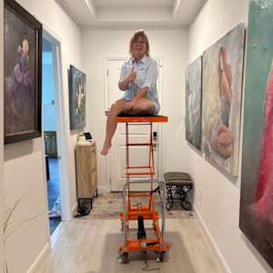 JACINTHE  IN STUDIO OR IN SHOW by JACINTHE LACROIX. MASTER SCULPTOR AND ARTIST 