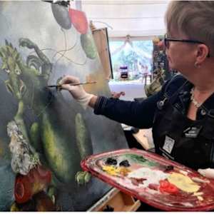 JACINTHE  IN STUDIO OR IN SHOW by JACINTHE LACROIX. MASTER SCULPTOR AND ARTIST 