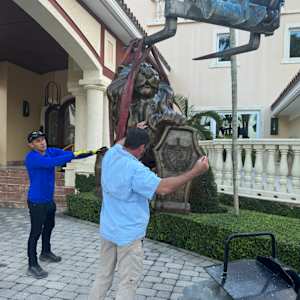 JACINTHE LACROIX. MASTER ARTIST AND SCULPTOR DELIVERED NOVEMBER 19, 2024 TO NEW COLLECTOR HOME FROM CORAL GABLES, FLORIDA OF THE BRONZE LION. LEFT SIDE by JACINTHE LACROIX. MASTER SCULPTOR AND ARTIST, Image 8.