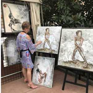 JACINTHE LACROIX. MASTER ARTIST AND SCULPTOR. EPCOT FESTIVAL ART THE ART MASTER PHOTO by JACINTHE LACROIX. MASTER SCULPTOR AND ARTIST, Image 6.
