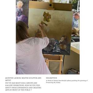 JACINTHE LACROIX. MASTER ARTIST AND SCULPTOR. EPCOT FESTIVAL ART THE ART MASTER PHOTOS by JACINTHE LACROIX. MASTER SCULPTOR AND ARTIST, Image 7.