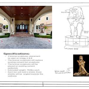 LION. GUARDIAN OF THE REALM. RIGHT SIDE by JACINTHE LACROIX. MASTER SCULPTOR AND ARTIST 