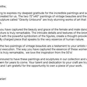 GRAVITY UNBOUND #2 SMALLER FEMALE by JACINTHE LACROIX. MASTER SCULPTOR AND ARTIST 