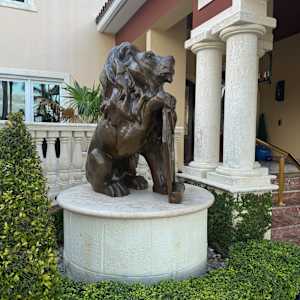 Jacinthe Lacroix Master Artist and Sculptor new Collector's Home Coeal Gables Florida of Bronze Lion . Right side by Jacinthe Lacroix-Master Sculptor and Artist 