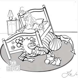 MOMMY , I THINK THERE’S A MONSTER UNDER MY BED by JACINTHE LACROIX. MASTER SCULPTOR AND ARTIST 