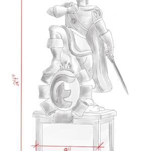 GUIDED BY HER SONG (PRINCE ERIC). IN PROGRESS by JACINTHE LACROIX. MASTER SCULPTOR AND ARTIST, Image 2.