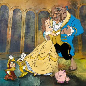 ENCHANTED WALTZ. A TALE AS OLD AS TIME. (BEAUTY AND THE BEAST).   , by JACINTHE LACROIX. MASTER SCULPTOR AND ARTIST, Image 1.