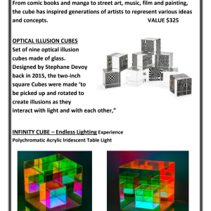 CUBES !  Image: Optical Illusion Cubes & Polychromatic Acrylic Iridescent Table Light