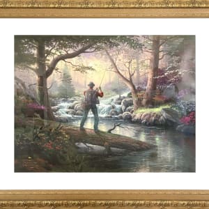 It Doesn't Get Much Better by Thomas Kincade  Image: Thomas Kincade - It Doen's Get Much Better with matting and gold frame