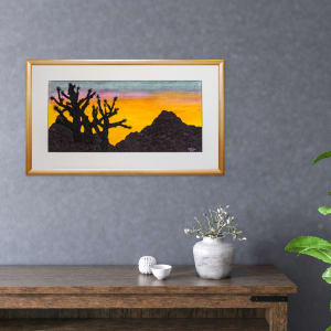 Joshua Tree Sunset - matted by Patricia Gould 