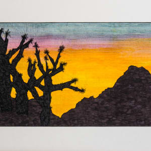 Joshua Tree Sunset - matted by Patricia Gould