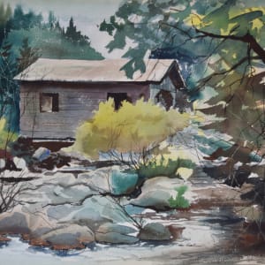 Barn and Creek by John Gallucci