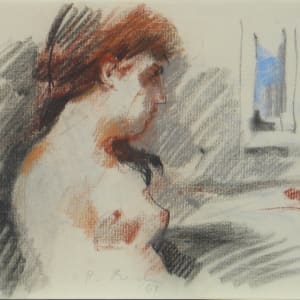 Portfolio Box #1859 Early Drawings & Watercolors [1957-1985] Le Macquillage, Magdalen, Lovers 
