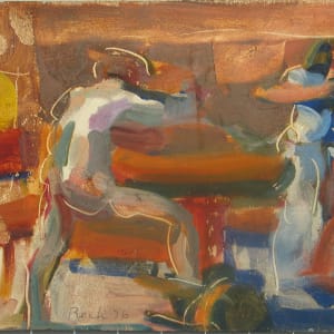 Portfolio #1874, Oils on Paper and Cardboard [1974-2000]  Image: "From the Tempest: Caliban and Miranda" 1976, oil on cardboard, 7.5x11