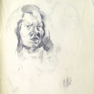 Portfolio #1952 Early Drawings [1940s] Self Portraits, Figures 