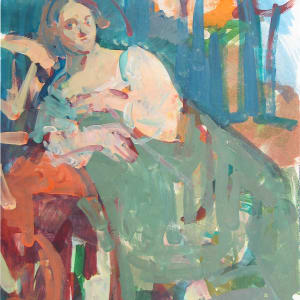 Portfolio #1953 Oils on paper & cardboard [1960-1967] Magdalen, Lovers, transcriptions, portraits  Image: Oil on paper, 18x12", 1961