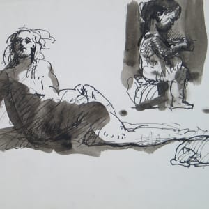 Portfolio #1954, Yaddo, Orpheus studies [1970-1974] Pencil sketches 