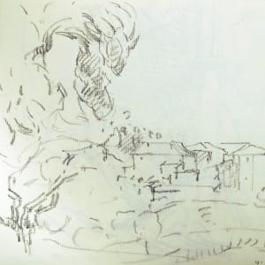 Sketchbook #1967, 12x9, Pencil [Spring 1997, April 1990] Lamporecchio, Italy  Image: April 1997