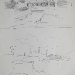 Portfolio #1968, Drawings [1983-1988] pencil, ink, watercolor, wash  Image: Pencil on paper, 17x11", ca. 1987