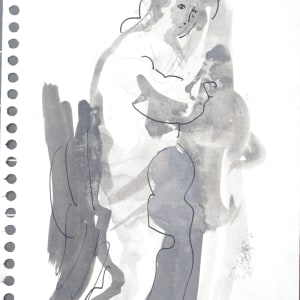 Portfolio #1968, Drawings [1983-1988] pencil, ink, watercolor, wash  Image: Ink, wash on paper, 8.5x5.x", ca. 1987