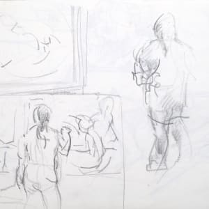 Sketchbook #1975 pencil and ink sketches [1993-1994] Antigone, figures  Image: #1975.11, pencil on paper, 1994